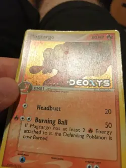Pokemon Card Lot Magcargo EX Deoxys 37/107 Reverse Holo Logo Stamp Eng - Image 2