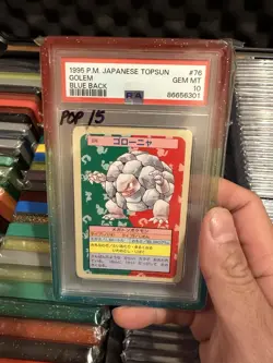 1995 POKEMON Japanese TOPSUN BLUE BACK #76 GOLEM PSA 10 Pocket Monster - Image 1