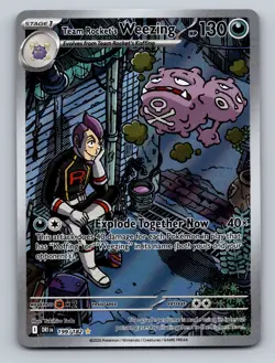 Pokemon TCG Team Rocket's Weezing Holo Illustration Rare SV10: Destined Rivals 1 - Image 1
