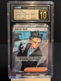 💎CGC Pristine 10💎Larry's Skill 139/131 Pokemon Prismatic Evolutions - Full Art - Image 1
