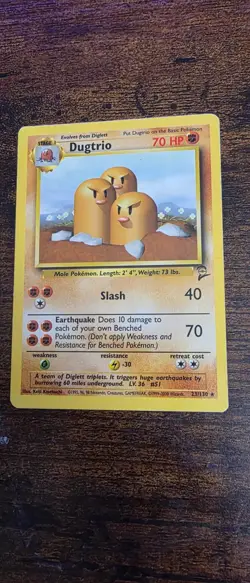 Dugtrio 23/130 Rare Base Set 2 Pokemon Lightly Played - Image 1