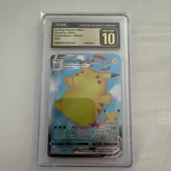 2021 POKEMON CELEBRATIONS HOLO #009/025 SURFING PIKACHU VMAX CGC 10 PRISTINE - Image 1