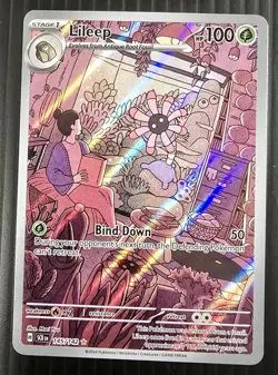 Lileep HOLO 145/142 Illustration Rare Full Art Pokemon Stellar Crown English NM - Image 1