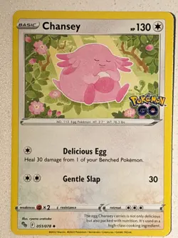 Chansey Uncommon Pokemon GO 051/078 NM - Image 1