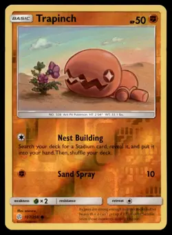 Trapinch 107/236 Common Cosmic Eclipse Pokemon Reverse Holo Near Mint - Image 1