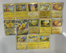 Pokemon Tcg Pikachu Card Lot x23, 2019 McDonald Pikachu promo 6/12, Base set 2 - Image 1