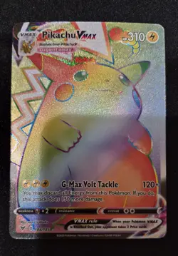 Pokemon Pikachu VMAX 188/185 Vivid Voltage 2020 Secret Rainbow Rare Card TCG NM - Image 1
