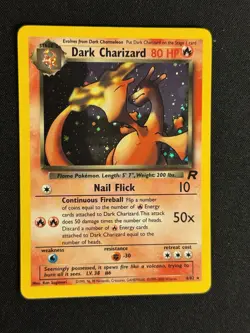 Dark Charizard Holo Rare Card 4/82 Team Rocket - Gorgeous Holo - CLEAN - Image 1