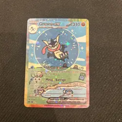 Pokemon Bubble Greninja Special Doujin Art Starry Holo Card - Image 1