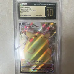 CGC 10 Pristine Pikachu VMAX 044/185 Vivid Voltage Swsh04 Holo 2020 - Image 1