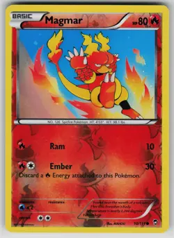 Magmar 10/111 C Furious Fists Reverse Holo MP Pokemon - Image 1