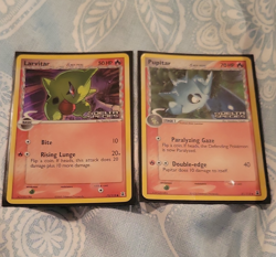 Pokemon TCG EX Delta Species Holo Larvitar 73/113 Pupitar 51/113 2005 Lot - Image 1