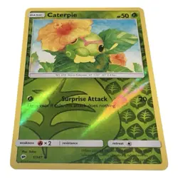 Caterpie 1/147 Common Burning Shadows Pokemon Reverse Holo - Buy 3 Get 2 Free - Image 1