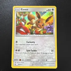 Pokemon Eevee 48/68 - Holo Rare - SM Hidden Fates - Light Play - Image 1