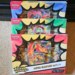 Pokemon TCG Mega Evolution Ascended Heroes Mega ex Box (Set of 3) - Image 1