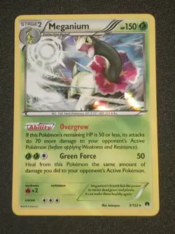 Pokemon TCG Meganium Holo Rare 3/122 NM - Image 1
