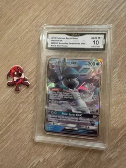 2018 POKEMON SM BLACK STAR PROMO EVOLUTION CELEBRATION TIN GLACEON GX PSA 8 - Image 1