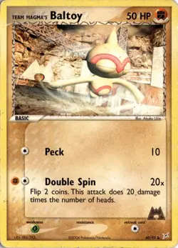 Team Magma's Baltoy - 60/95 Team Magma vs Team Aqua Pokemon Card TCG - Image 1