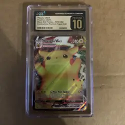 CGC 10 PRISTINE Pikachu VMAX SWSH062 FULL ART HOLO PROMO Pokemon Card 2021 POP49 - Image 1