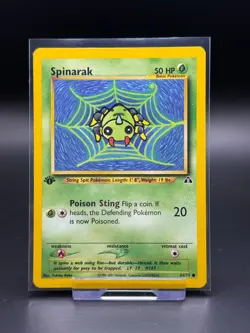 Spinarak 64/75 Neo Discovery 1st Edition LP Pokemon Card TCG Common Vintage WOTC - Image 1