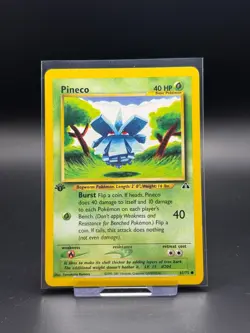 Pineco 61/75 Neo Discovery 1st Edition LP Pokemon Card TCG Common Vintage WOTC - Image 1