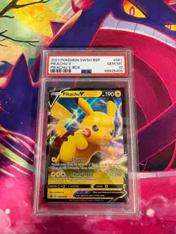 Pikachu V SWSH061 Promo English PSA Graded 10 Pokemon TCG - Image 1