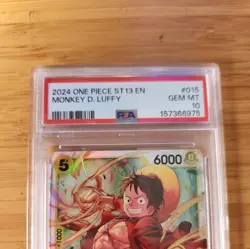 Monkey.D.Luffy (015) ST13-015 Ultra Deck: The Three Brothers One Piece psa 10 - Image 2