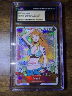 One Piece Wings of the Captain Nami ST01-007 Treasure Rare CGC Grade 10 PRISTINE - Image 1