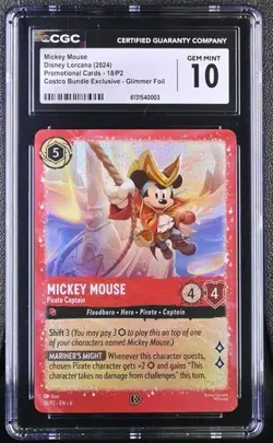 Disney Lorcana English Mickey Mouse - Pirate Captain 18/P2 Promotional - CGC 10 - Image 1