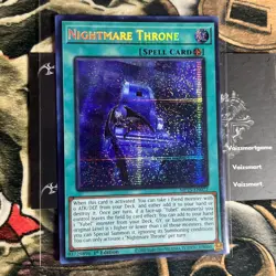 Yugioh Nightmare Throne MP25-EN072 1st Edition Prismatic Secret Rare NM - Image 1