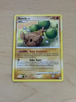 Bonsly 71/130 Diamond and Pearl Regular Card 2007 Pokemon Good Used Condition - Image 1