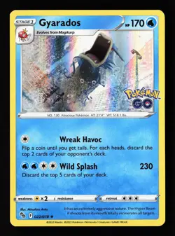 Gyarados 022/078 Holo Pokemon GO Pokemon Card - Image 1