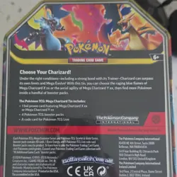 Pokemon Mega Charizard Y EX Sealed Tin Mega Evolution Series Metal Trading Card - Image 2