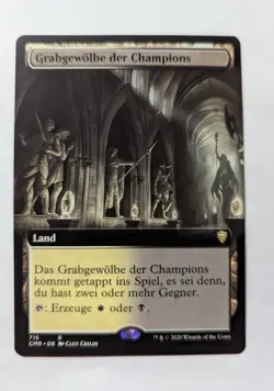 1x Vault Of Champions GERMAN Extended Art NM CMR Magic MTG EDH Dual Land x1 - Image 1