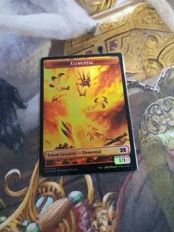 Knight / Elemental Token Foil MTG Double Masters 2022 - Pack Fresh - - Image 2