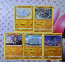 Pokemon Card Rhyhorn & Rhydon Bundle Lost Origin Burning Shadows 151 - Image 1