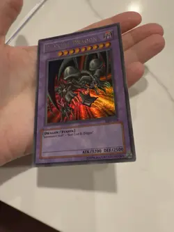 Yugioh B. Skull Dragon MRD-018 Ultra Rare Original Print Wavy Texture - Image 1