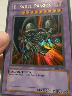 Yugioh B. Skull Dragon MRD-018 Ultra Rare Original Print Wavy Texture - Image 3
