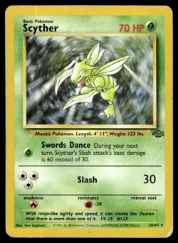 Scyther #26 - Rare - Pokemon Jungle 1999 Wizards WOTC - LP/HP - Image 1