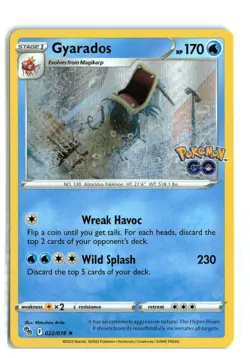 Gyarados - 022/078 - Holo Rare Pokemon GO Pokemon TCG NM - Image 1
