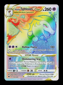 Hisuian Typhlosion VSTAR 193/189 Rainbow Rare Astral Radiance Pokemon Near Mint - Image 1