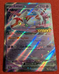 Latias ex (Surging Sparks Stamped) 076/191 - Pokemon TCG - NM - Image 1