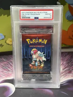 WOTC Pokemon Neo Destiny Entei Artwork Foil Booster Pack PSA 10 - POP 2 - Image 1