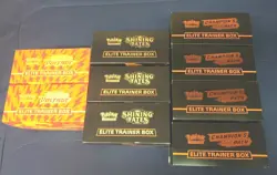9x Empty Assorted Pokemon Elite Trainer Boxes ETB Vivid Voltage Champions Path - Image 1