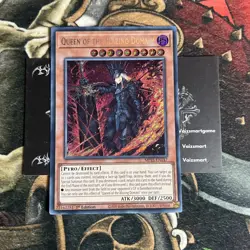 Yugioh Queen of the Blazing Domain MP25-EN147 Prismatic Secret Rare 1st Ed NM - Image 1
