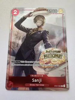 Sanji (Offline Regional 2023) [Participant] ST01-004 - One Piece TCG - NM/M - Image 1