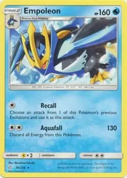 Pokemon - 56/236 - Empoleon- Cosmic Eclipse - Rare - NM/M - Image 1