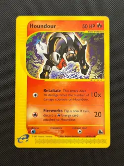Houndour 66/144 Common Skyridge Pokemon Moderately Played - Image 1