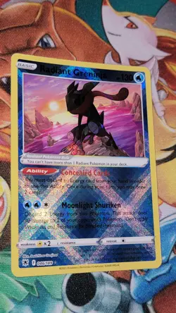 Pokemon TCG Radiant Greninja Astral Radiance 046/189 Holo Radiant Rare - Image 1