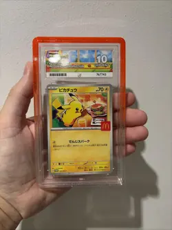 ACE 10 Pikachu 020/M-P McDonald's Promotion Japanese Pokemon Inc case - Image 1